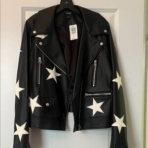 Torrid Leather Jacket with White Star Accents